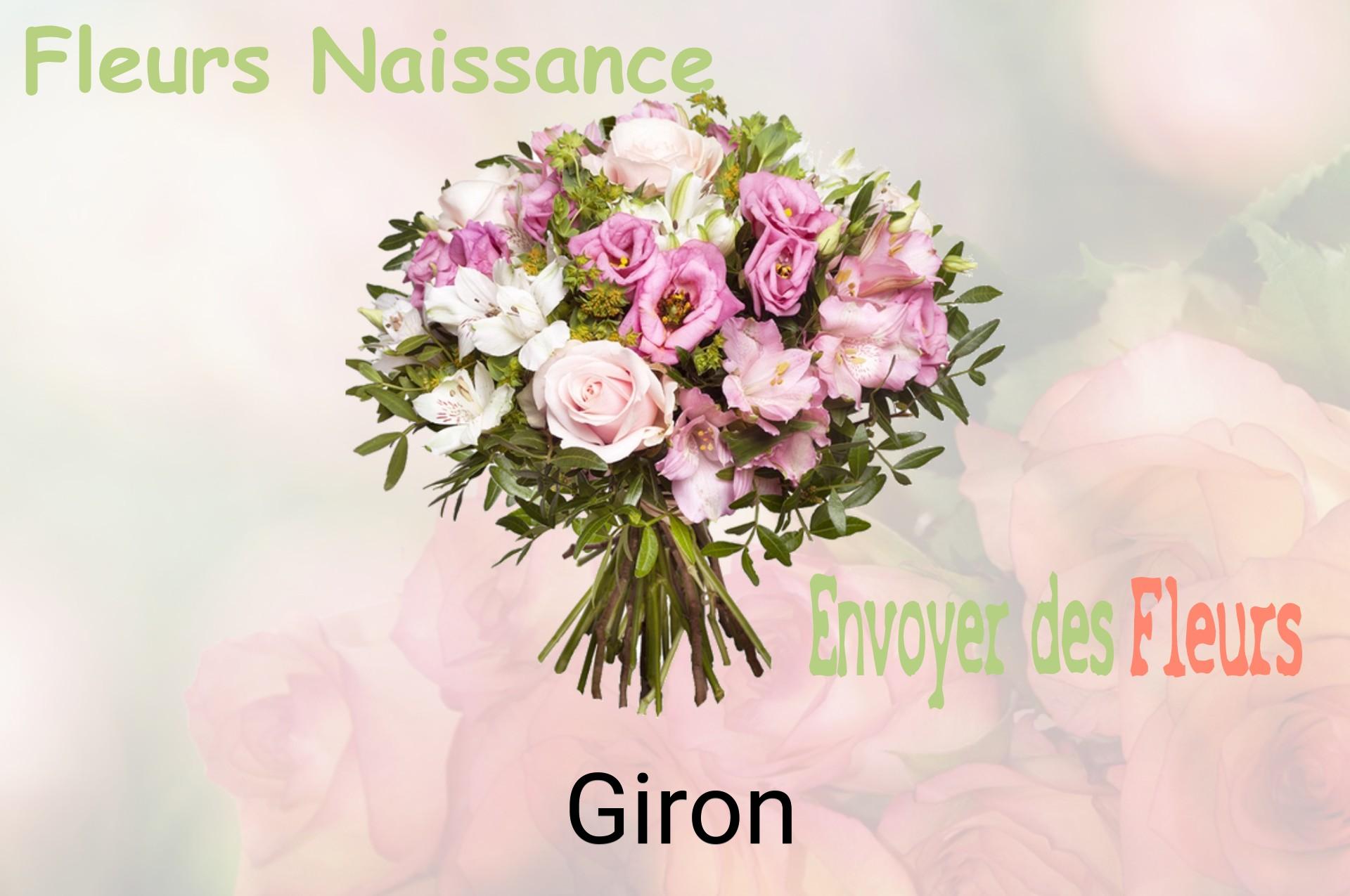 Bouquet de fleurs de naissance livré à Giron